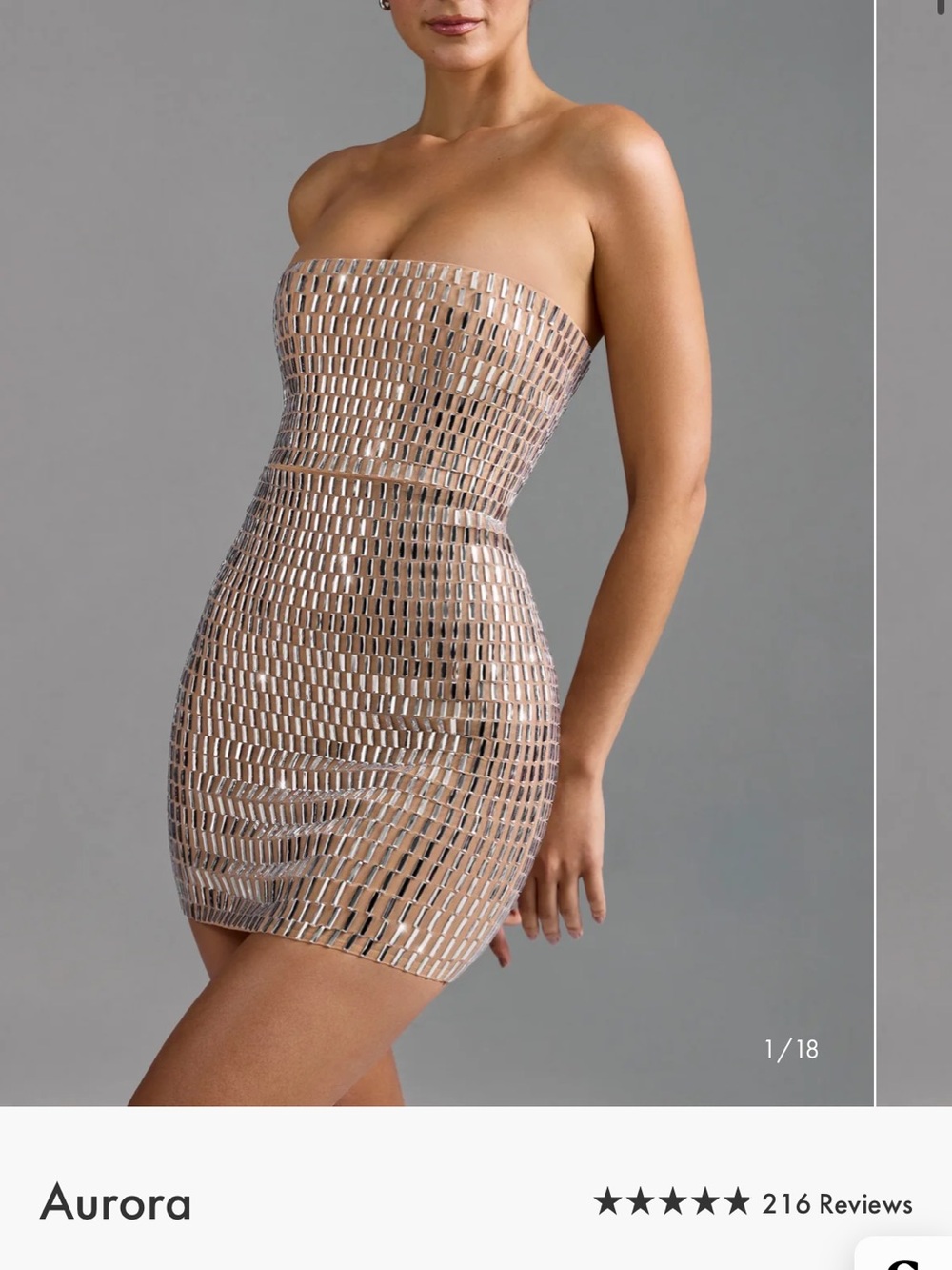 OH POLLY Embellished Mini Dress